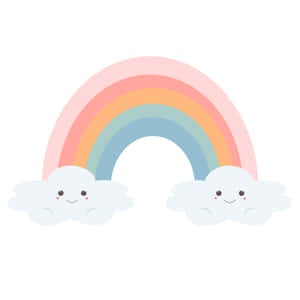 Get Ready For The Summer With This Bright And Cheerful Pastel-colored Rainbow Wallpaper