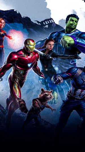 Get The Ultimate Superhero Experience Even On The Small Screen With The Avengers Endgame Iphone Wallpaper