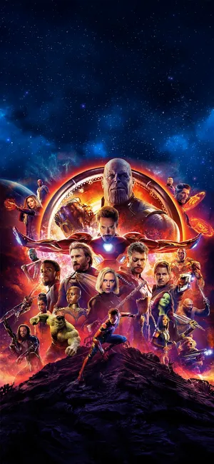 Get Your Silver Screen Superhero Movie Look On Your Mobile Device With This Avengers Endgame Themed Iphone Wallpaper Wallpaper