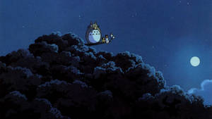 Ghibli Totoro Friends Flying Wallpaper