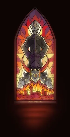 Ghost Band Glass Window Wallpaper