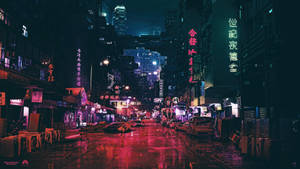 Ghost In The Shell City Street Wallpaper