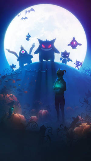 Ghost-type Halloween Pokemon Iphone Wallpaper