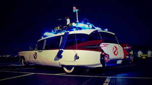 Ghostbusters Ectomobile At Night Wallpaper
