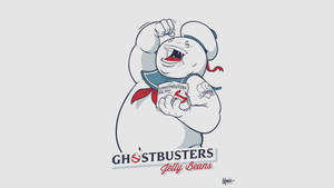 Ghostbusters Marshmallow Man Sketch Wallpaper