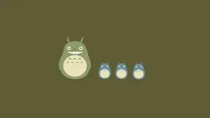 Giant And Mini Totoro Wallpaper