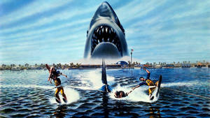 Giant Sharks In Jaws 3 Wallpaper