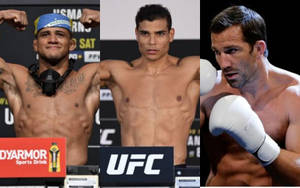 Gilbert Burns Alongside Paulo Costa And Luke Rockhold Wallpaper