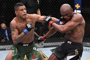 Gilbert Burns Punching Kamaru Usman Wallpaper