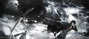 Gintama Shinsuke Takasugi At Battlefield Wallpaper