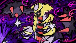 Giratina Digital Paint Wallpaper