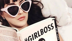Girl Boss With A Book Wallpaper