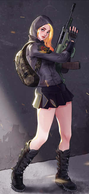 Girl Fanart Pubg Iphone Wallpaper