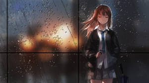 Girl Listening To Music Most Beautiful Rain Wallpaper