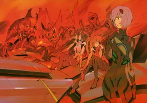 Girl Pilots In Evangelion Wallpaper