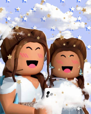 Girl Roblox Avatar Duo Wallpaper