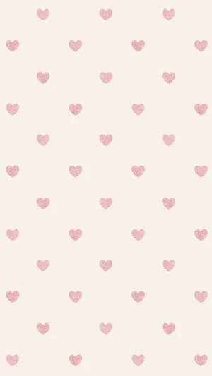 Girly Phone Heart Polka Wallpaper