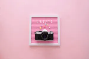 Girly Pink Aesthetic Camera Wallpaper