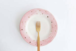 Girly Pink Aesthetic Round Plate Wallpaper