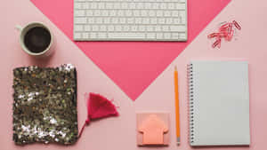 Girly Pink Journal Desktop Wallpaper