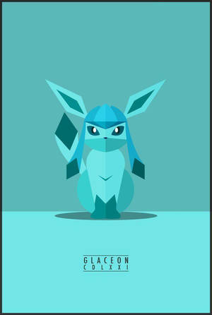 Glaceon Geometric Art Wallpaper