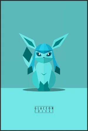 Glaceon Geometric Art Wallpaper
