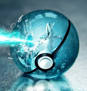 Glaceon Inside Pokeball Wallpaper