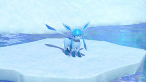 Glaceon On An Ice Cap Wallpaper