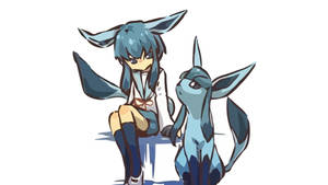 Glaceon With Human Glaceon Wallpaper
