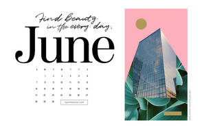 Glass Building June Calendar Wallpaper