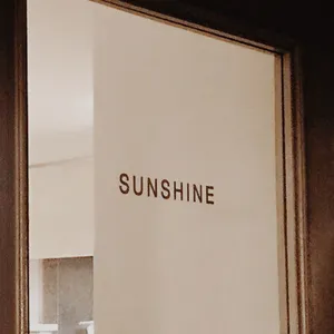 Glass Door In Tan Aesthetic Wallpaper