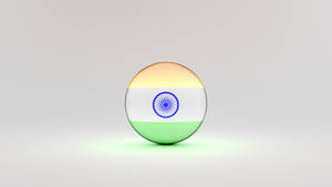 Glass Sphere Indian Flag 4k Wallpaper