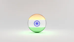 Glass Sphere Indian Flag 4k Wallpaper
