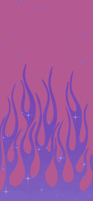 Glassy Pink Flames Wallpaper