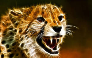Gleaming Cheetah Artwork Wallpaper