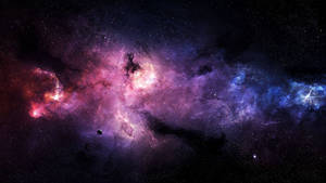 Gleaming Galaxy Background In Dark Wallpaper