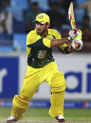 Glenn Maxwell Yellow Team Wallpaper
