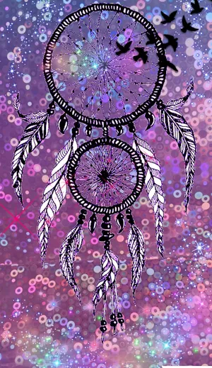 Glitter Dreamcatcher Cute Girly Ipad Wallpaper