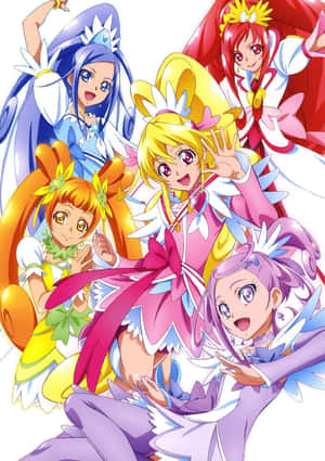 Glitter Force Girls Smiling Wallpaper