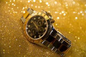 Glitter Gold Rolex Wallpaper