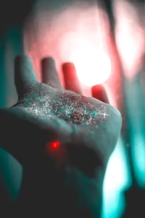 Glitter On Hand Wallpaper