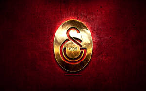 Glittering Gold Galatasaray Logo Wallpaper