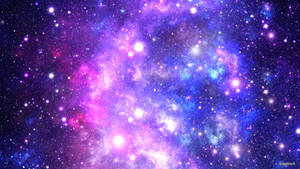 Glittery Blue And Purple Galaxy Wallpaper
