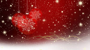 Glittery Red Christmas Background Wallpaper