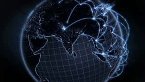 Global Network Connections Visualization Wallpaper