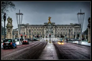 Gloomy Buckingham Palace Wallpaper
