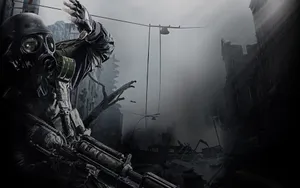 Gloomy Underground Passage - Metro Redux Wallpaper