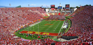 Glorious Football Stadium Of The University Of Southern California Wallpaper