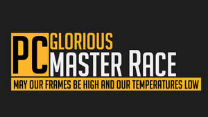 Glorious Pc Master Race Plain Black Wallpaper