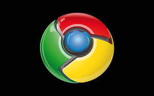 Glossy Google Chrome Logo Wallpaper